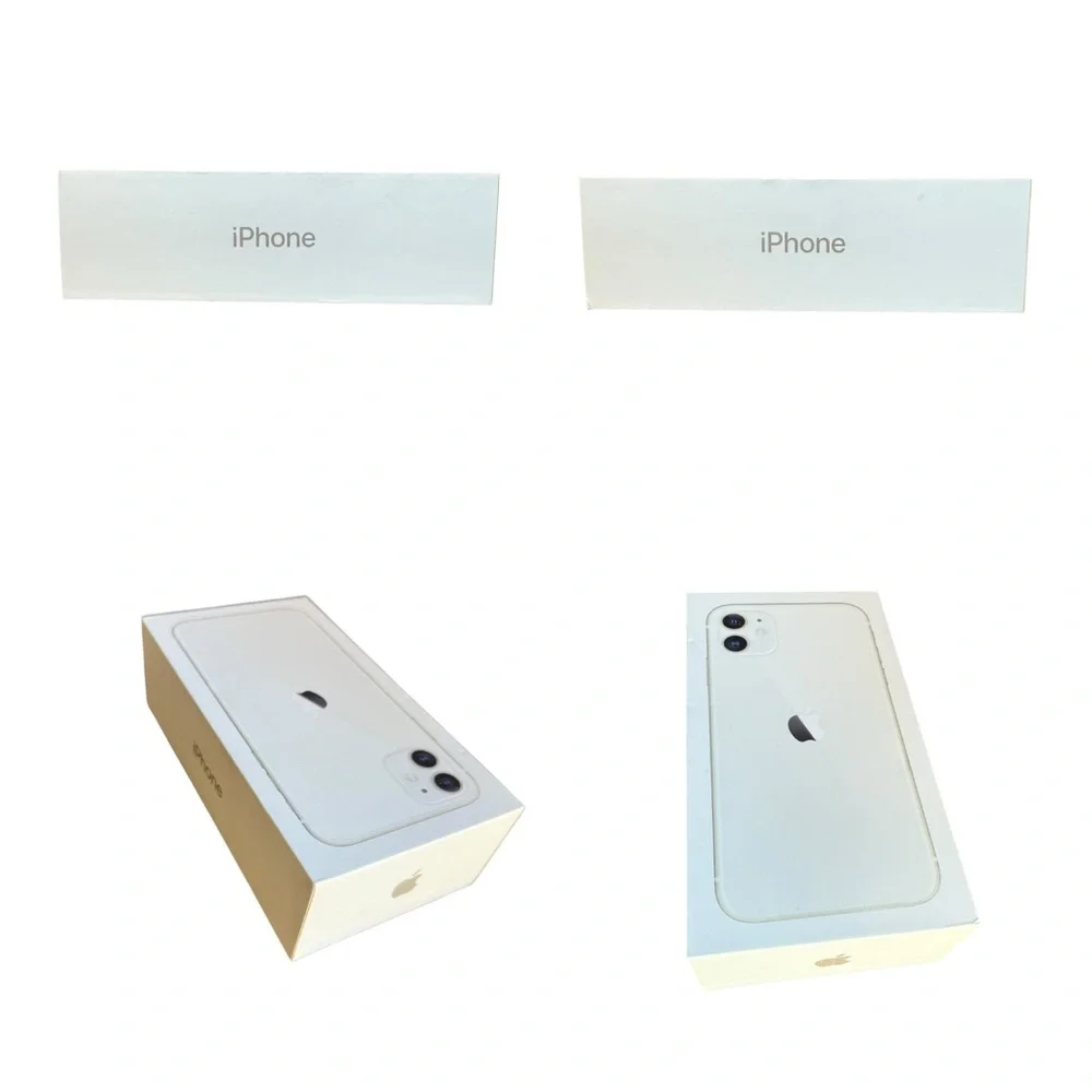 EMPTY BOX ONLY Apple iPhone 11 Genuine White 64GB Box Sticker Decal Pin